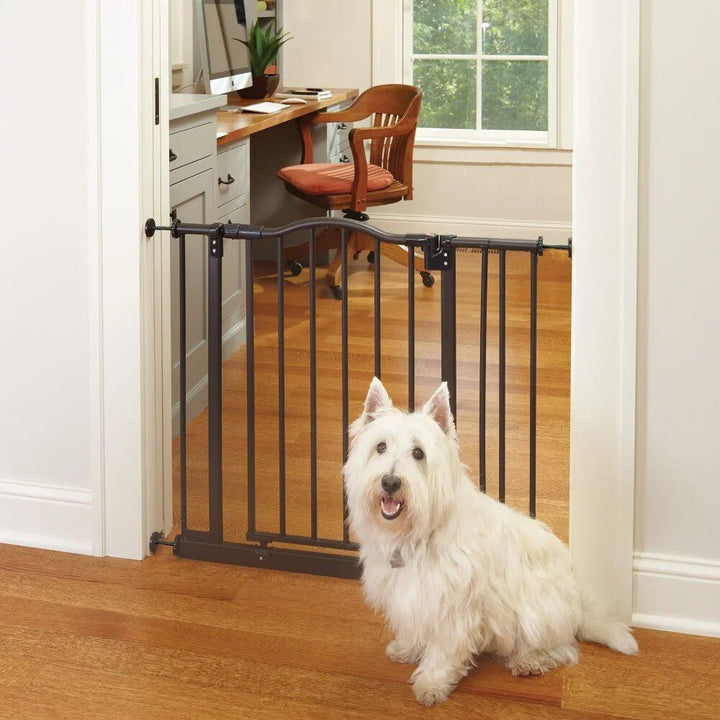 Elegant Matte Bronze Arch Pressure Mount Pet Gate