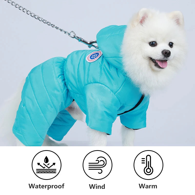 Winter Warm Waterproof Dog Jumpsuit