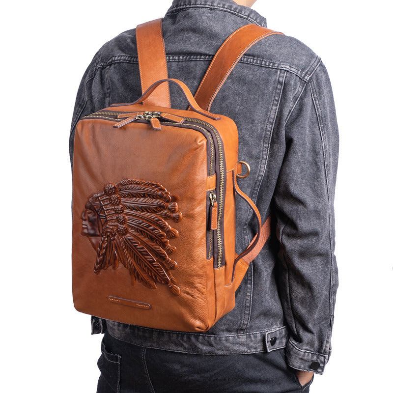 First Layer Cowhide Men's Backpack