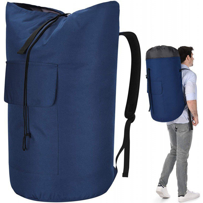 Large Capacity Dirty Clothes Carrier Hanging Laundry Backpack Buggy Bag Multifunctional