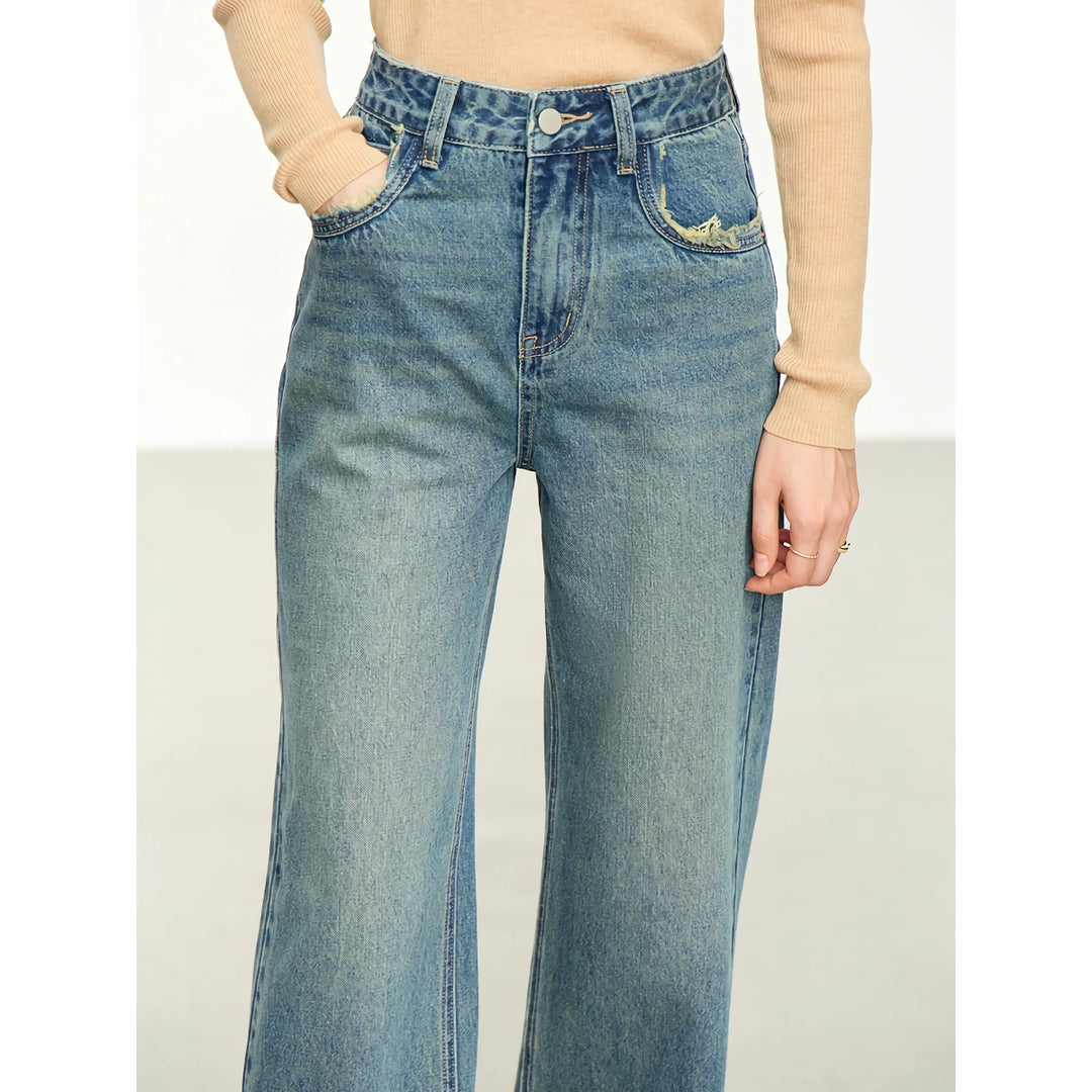 Minimalist Loose Fit Women's Office Jeans