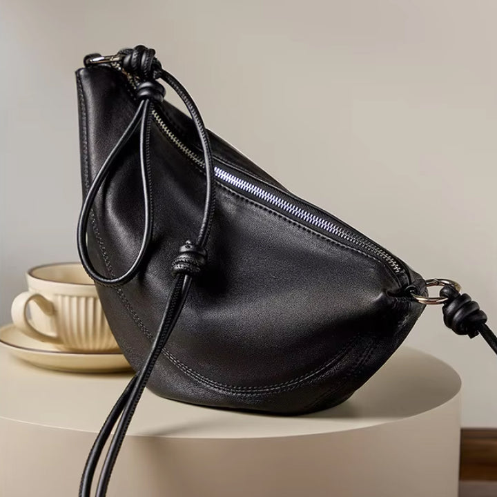 Soft Leather Minimalist Crossbody Bag