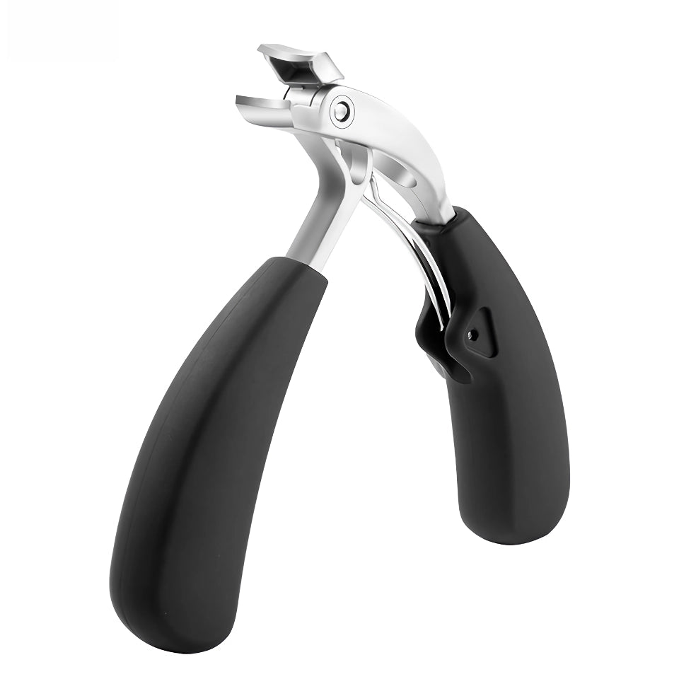 Heavy Duty Curved Nail Clippers with Anti-Splash Storage - Ideal for Thick Toenails and Elderly Care