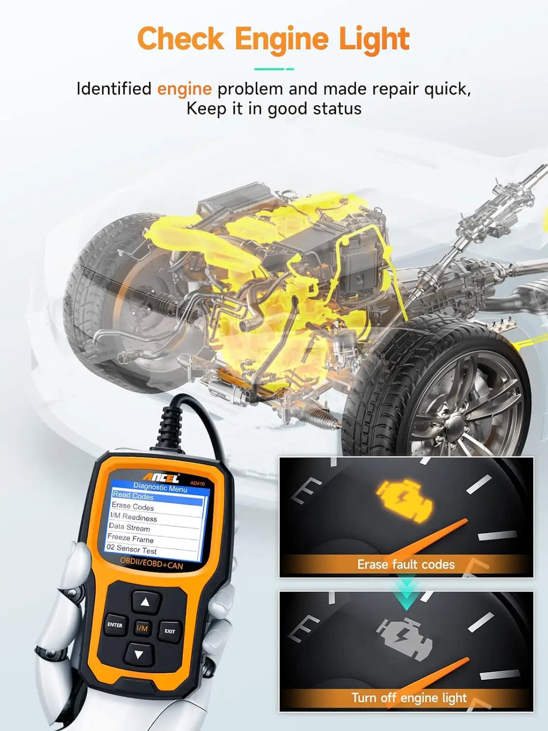 Enhanced OBD II Vehicle Code Reader