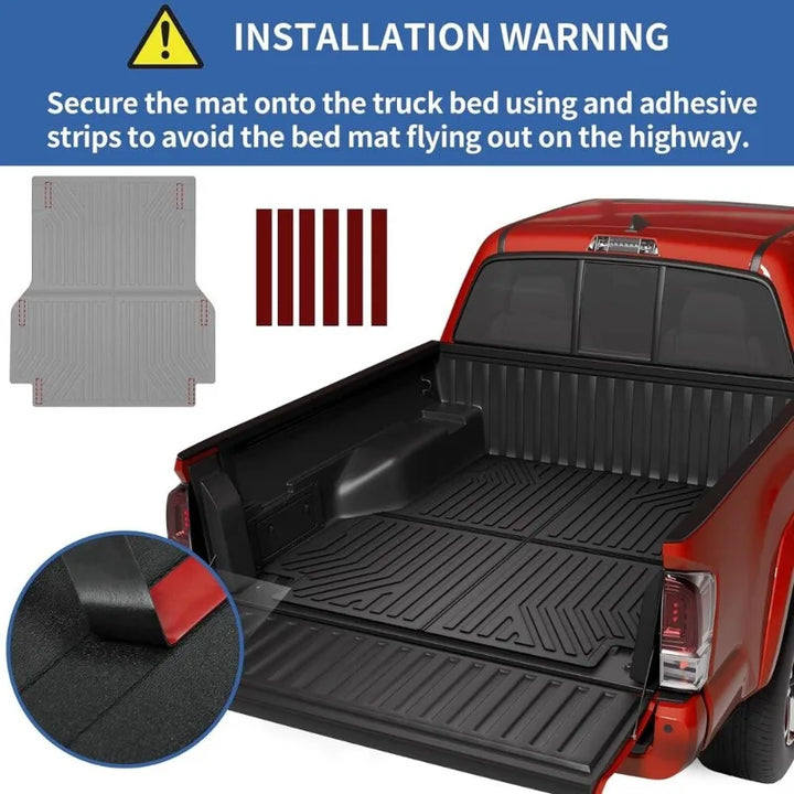 5ft Rubber Truck Bed Mat Liner for 2020-2023 Jeep Gladiator JT