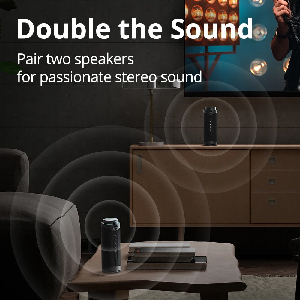 360° Surround Sound Bluetooth Speaker with LED Light Show and APP Control
