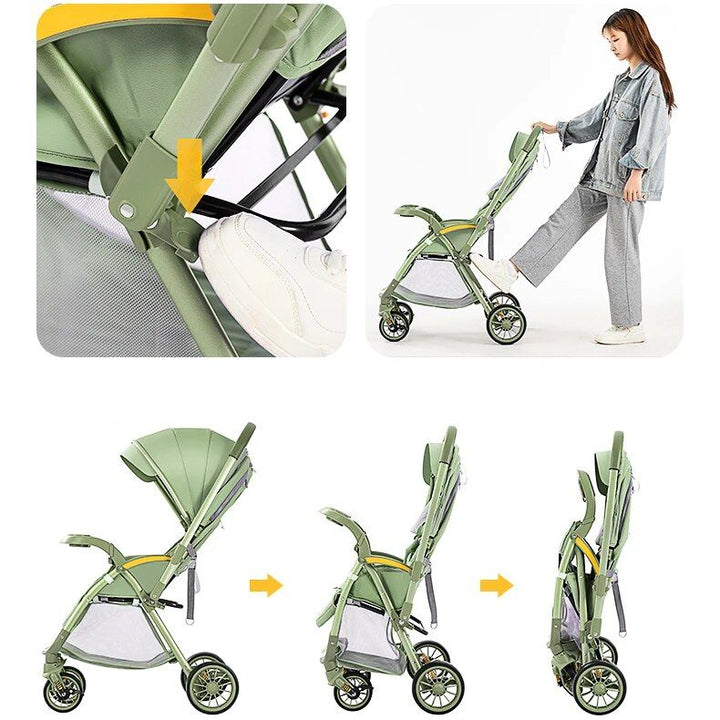 Bi-directional High Landscape Baby Stroller - Lightweight and Foldable