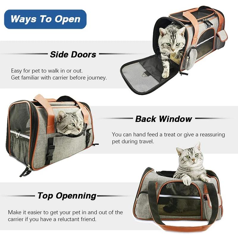 Portable Small Dog Carrier with Comfortable Handle