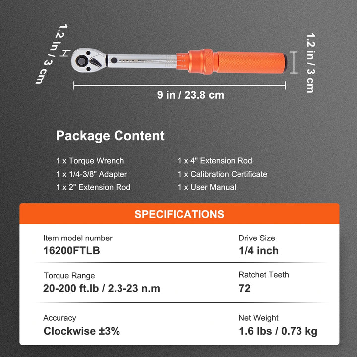 Precision Mechanical Torque Wrench Set for Professional & Home Use