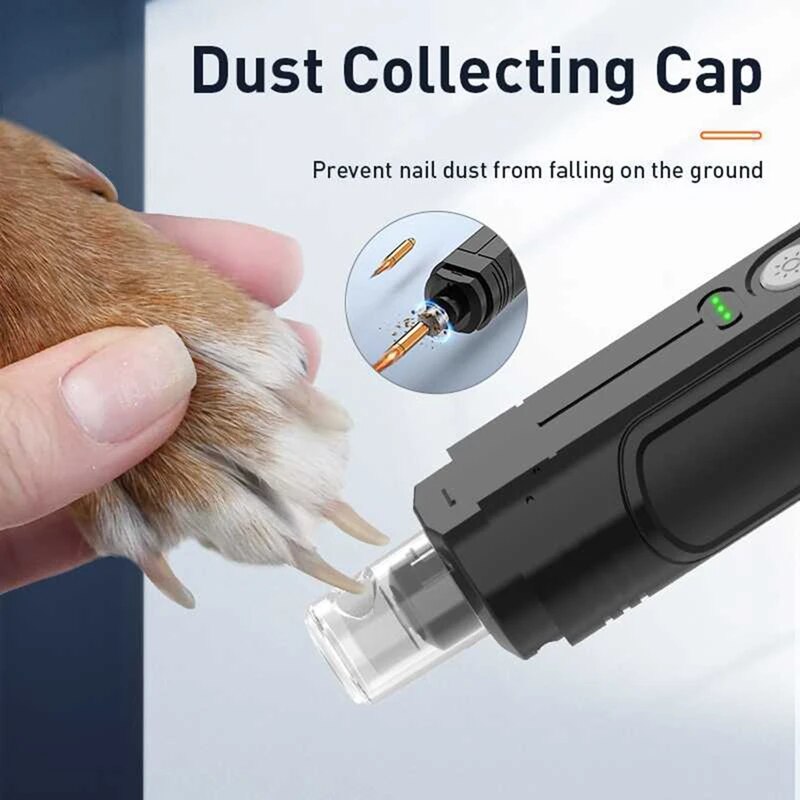 Electric Pet Nail Grinder with LED Light - Professional Nail Clippers