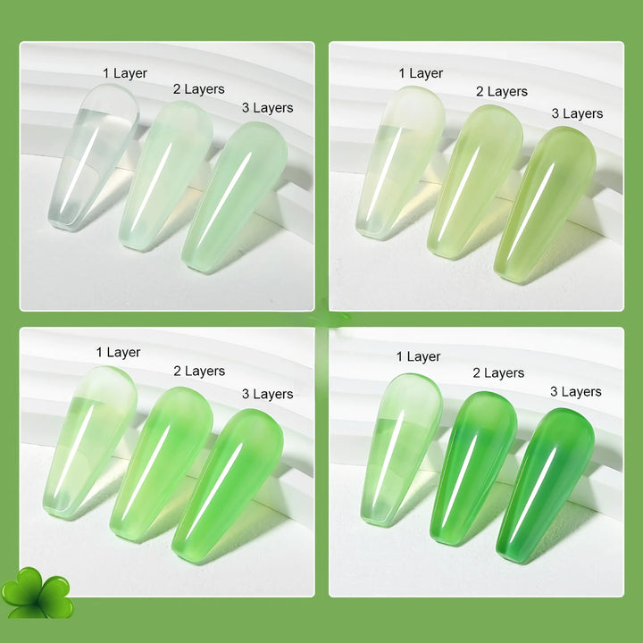 6/pcs 10ml Eucalyptus Pastel Green Nail Polish Set