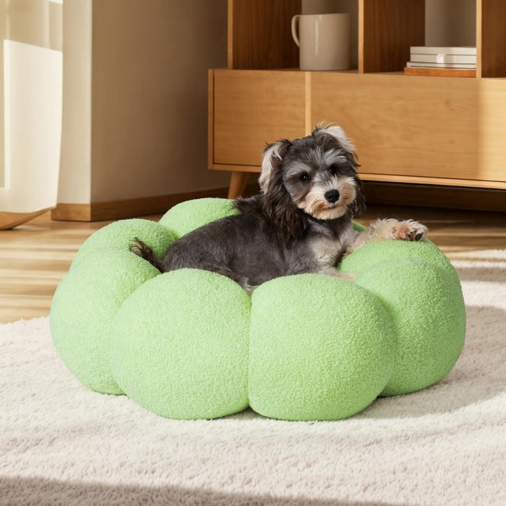 Calming Flower Dog Bed for Medium Dogs