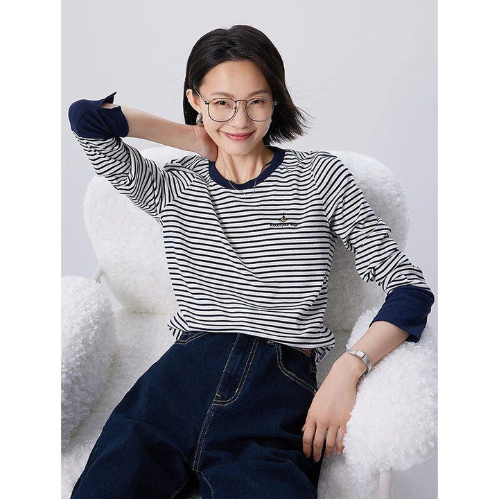 Women's Autumn Striped Long Sleeve T-Shirt