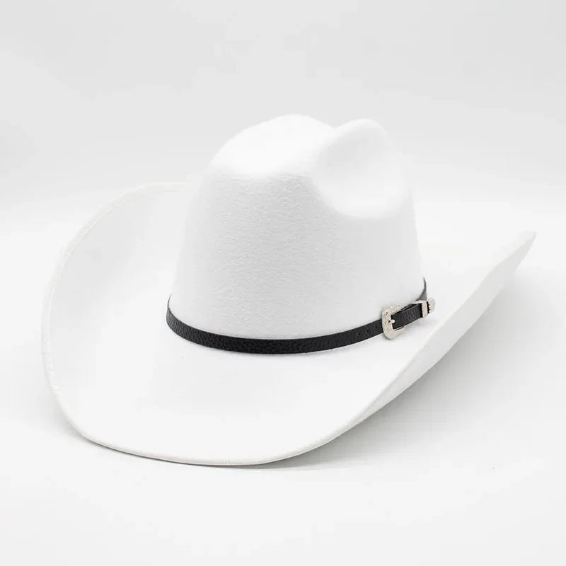 Black Roll Brim Fedora Cowboy Hat