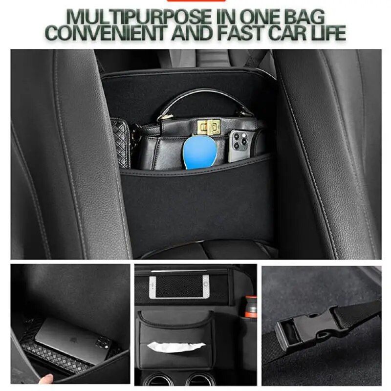 Car Front Seat Large Capacity PU Organizer & Storage Bag