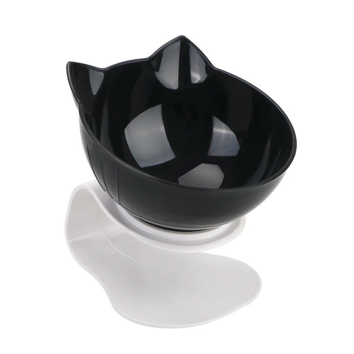 Ergonomic Double Bowls Pet Feeder with Raised Stand for Cats and Dogs