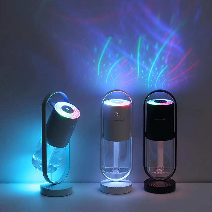 USB Cool Mist Humidifier with Essential Oil Diffuser and LED Night Light Projection