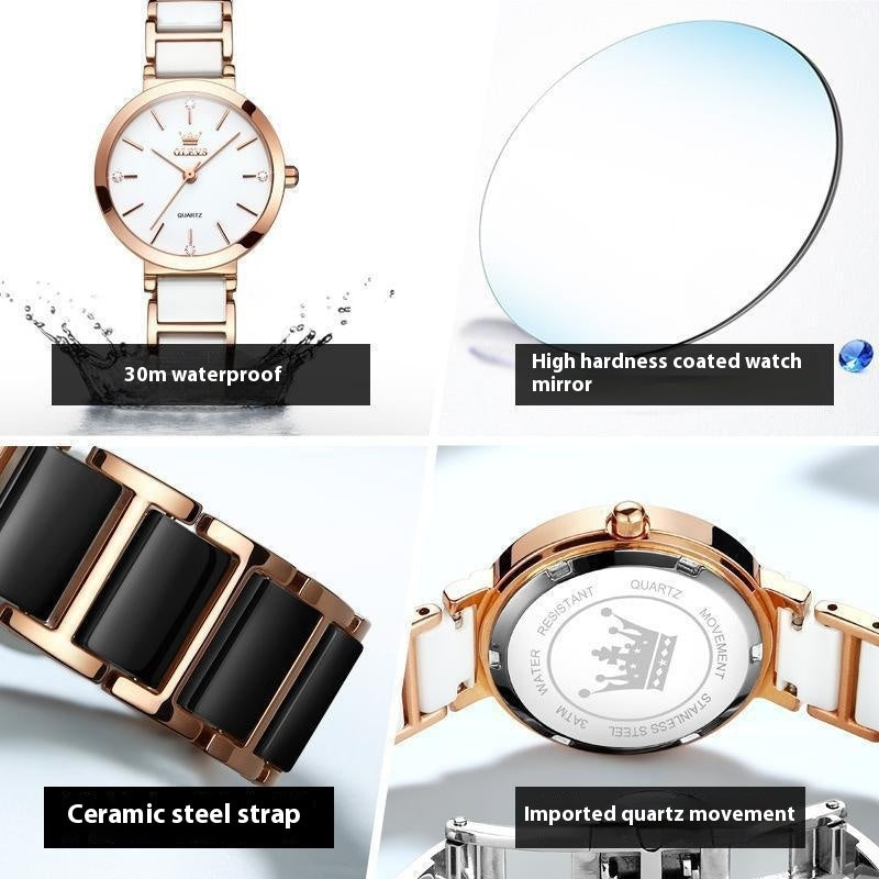 Women's Fashionable Waterproof Original Quartz Movement Niche High-end Watch