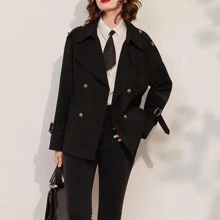 Elegant Double Breasted Women's Trench Coat