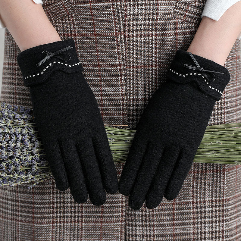 Driving touch screen wool cashmere gloves