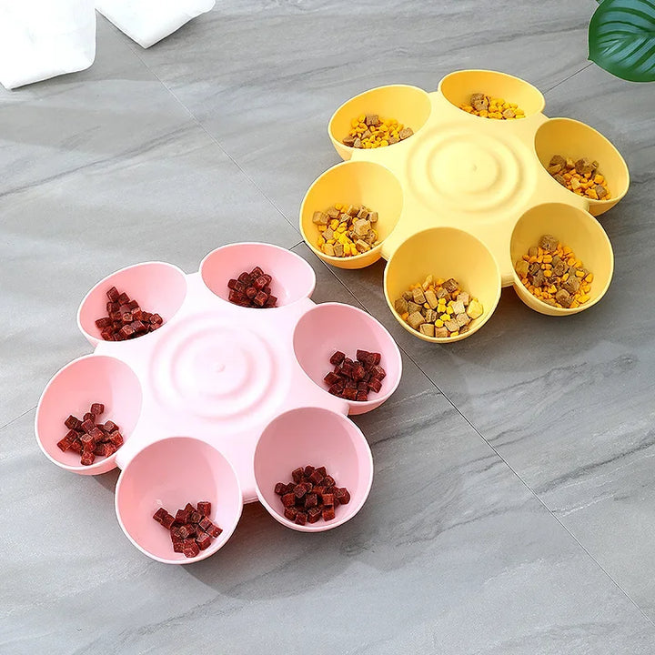 6-in-1 Flower Shape Pet Bowl and Water Bottle