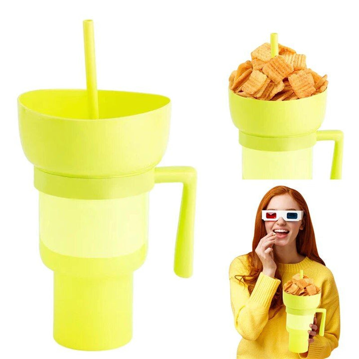Multi-Purpose Portable Snack and Drink Tumbler