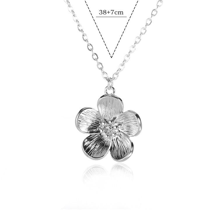 Elegant Floral Stainless Steel Necklace for Women