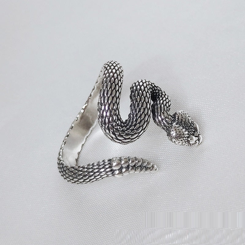 Sterling Silver S925 Snake Ring Thai Silver Vintage