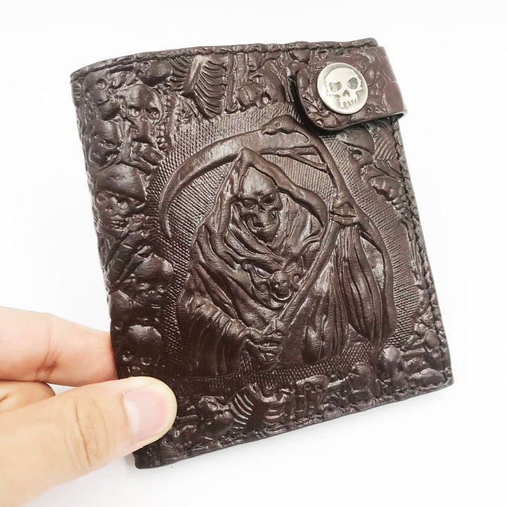 Retro personality men's wallet demon