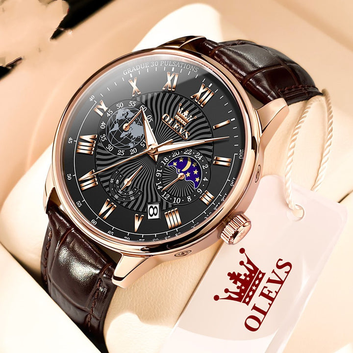 Multifunctional Business Quartz Watch Luminous Men