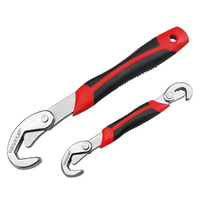 2Pcs Multifunctional Adjustable Pipe Wrench with Anti-Slip Handle