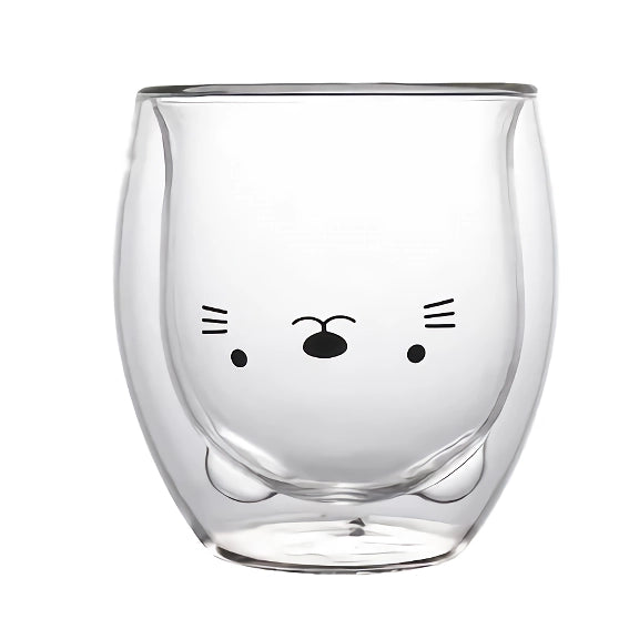 Cute Double Glass Cup