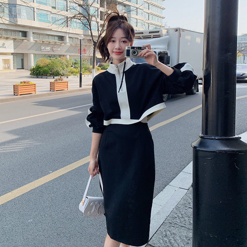 Black Long Sleeve Dress Women's Autumn