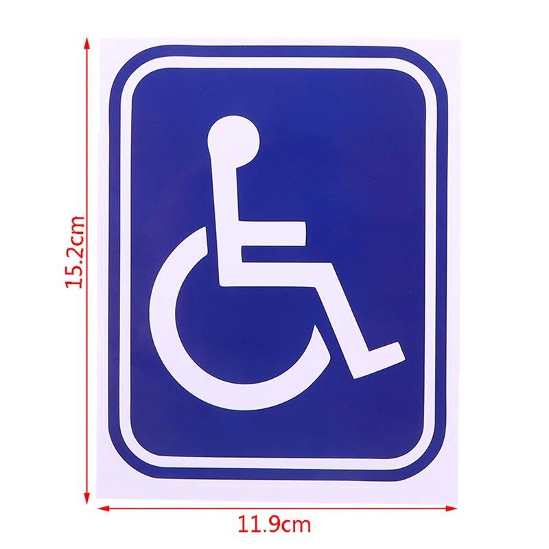 Weatherproof Disability Mobility Parking Decals for Vehicles