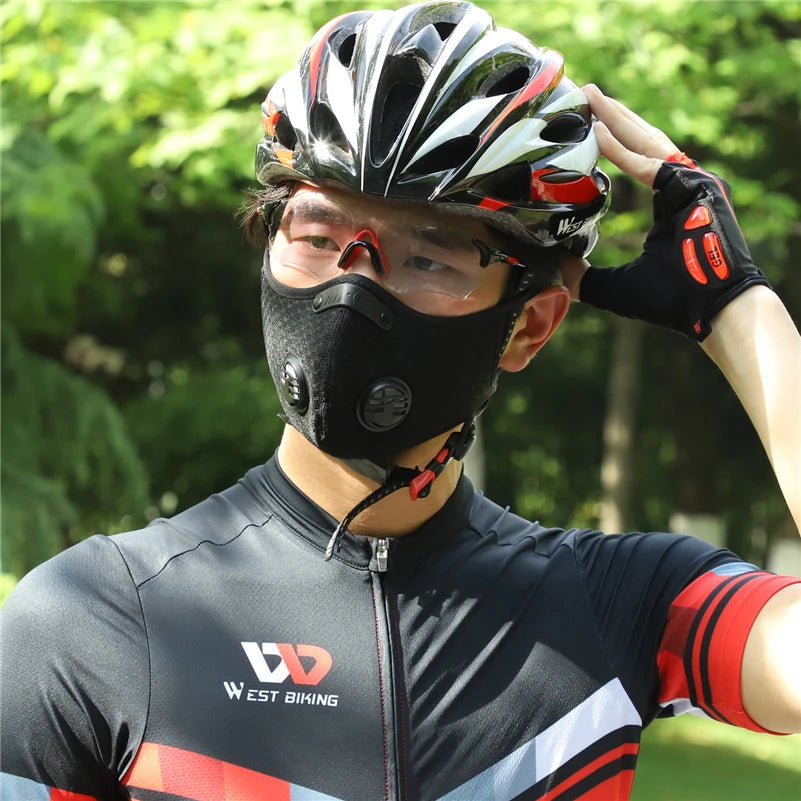 Anti-Pollution Cycling Face Mask with Activated Carbon Filter