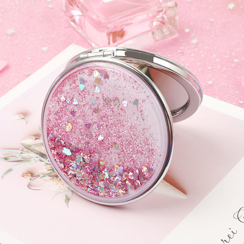 Flowing Sands Double-Sided Pocket Makeup Mirror