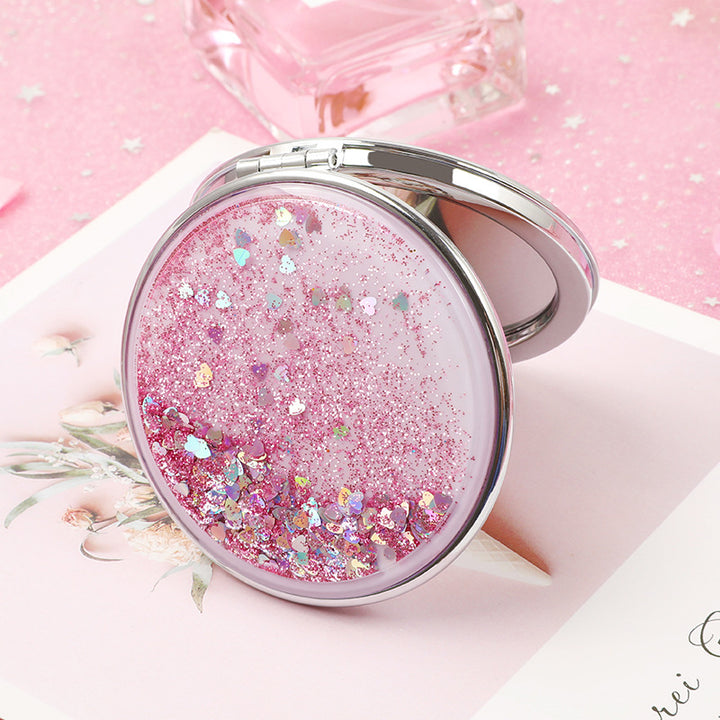 Flowing Sands Double-Sided Pocket Makeup Mirror