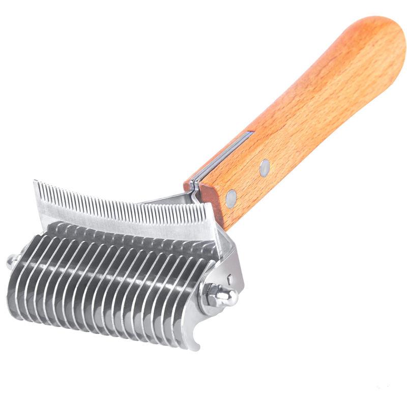 3-in-1 Deshedding Dog Rake Brush