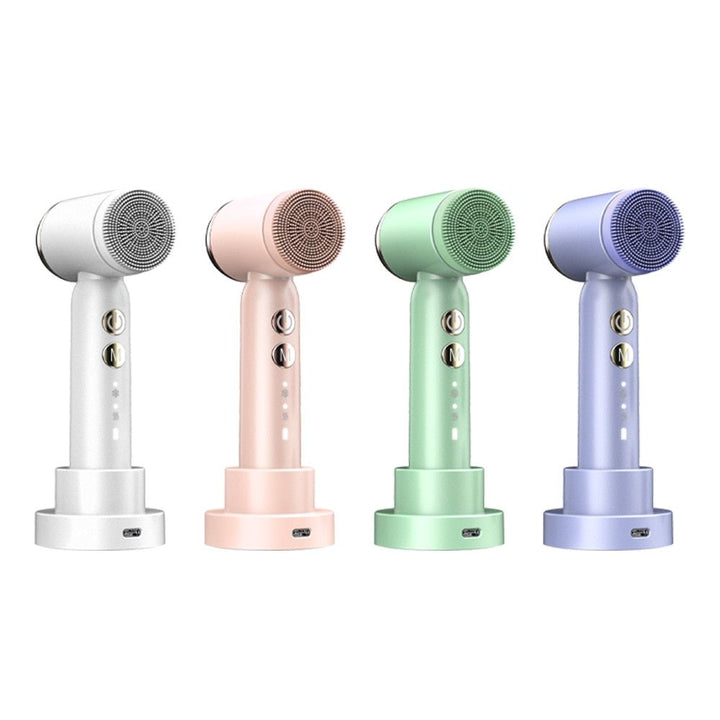 6-in-1 Ultrasonic Facial Cleanser: Electric Auto-Rotating & Waterproof Brush for Deep Pore Cleaning