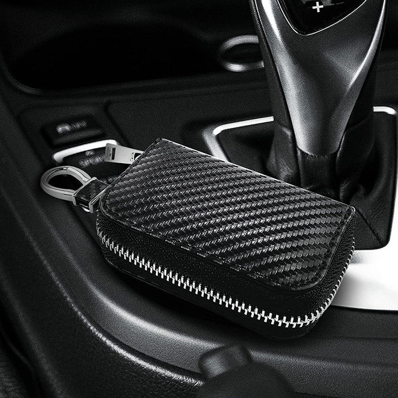 Car Shield Zipper Carbon Fiber Keys' Box