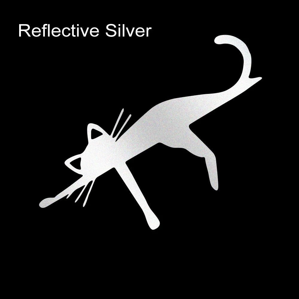 Reflective Funny Cat Vinyl Stickers for Car, SUV, Truck Windows & Bumpers