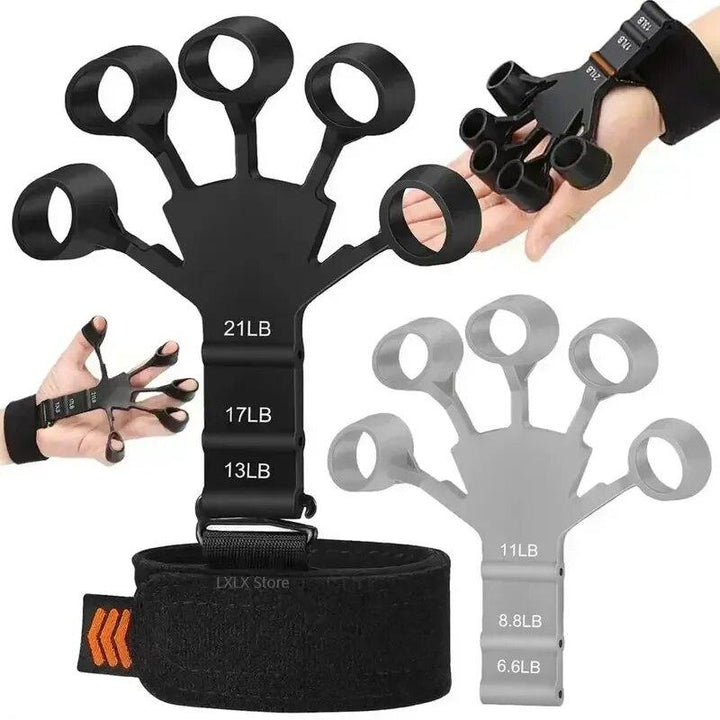 Silicone Finger Strength Trainer - Adjustable Resistance Hand Grip Exerciser