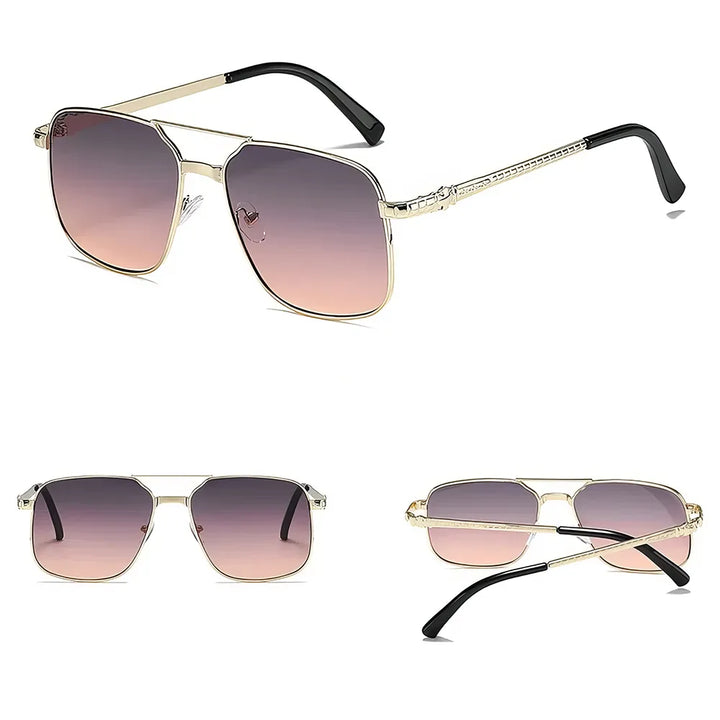 Metal Square Frame Sunglasses