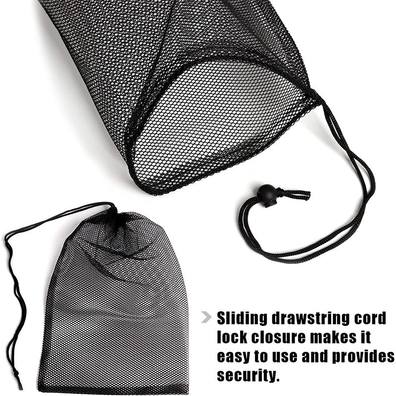 Multipurpose Nylon Mesh Drawstring Storage Bag for Home and Travel