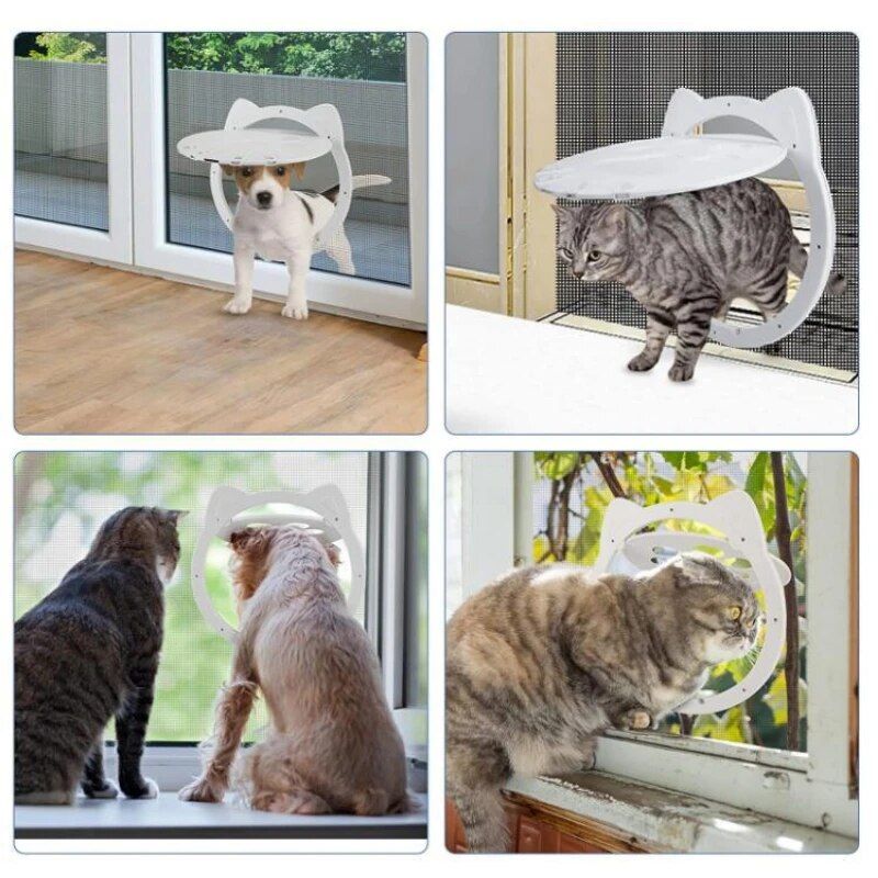 Magnetic Self-Closing Pet Screen Door for Cats and Small Dogs - Lockable and Easy to Install