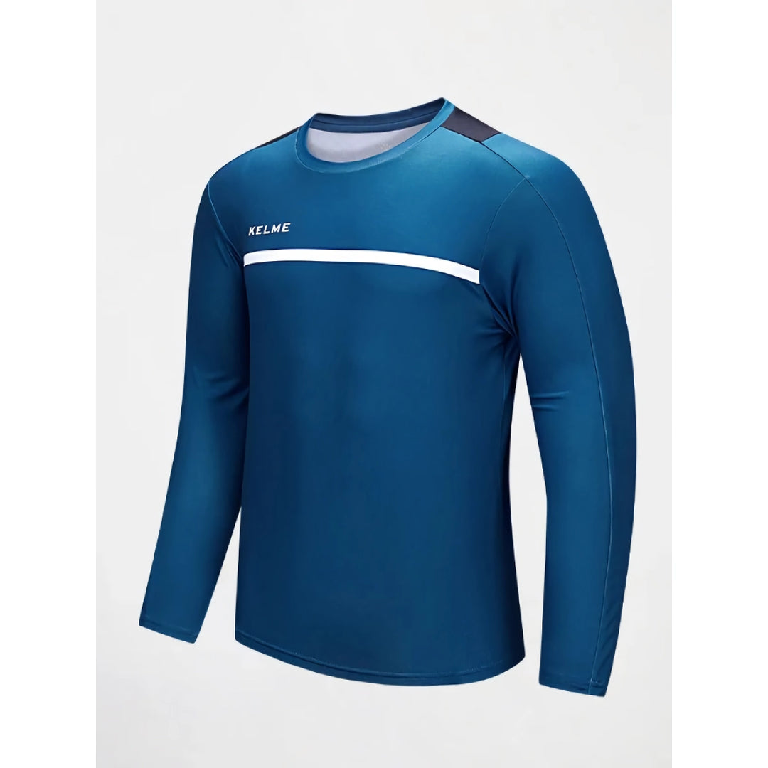 Men's Long Sleeve Football Training Top - Breathable Running Sports Shirt