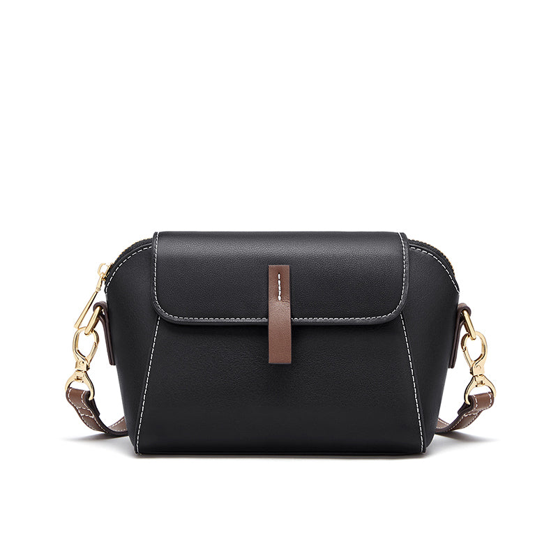 Classic Versatile Small Square Leather Crossbody Bag for Women