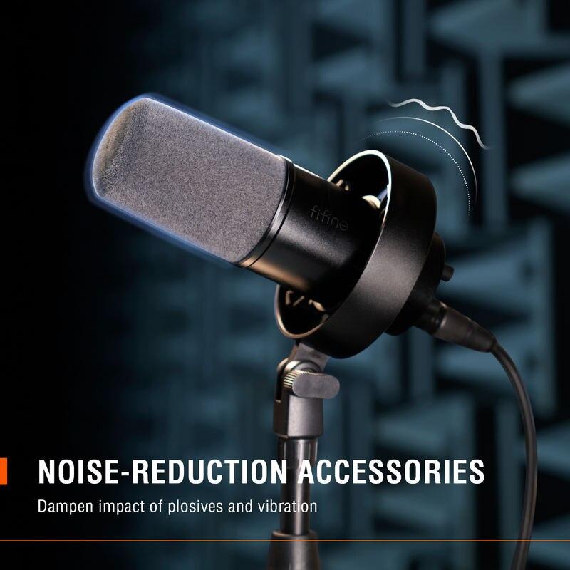 Dynamic USB/XLR Microphone with Shock Mount and Volume Control