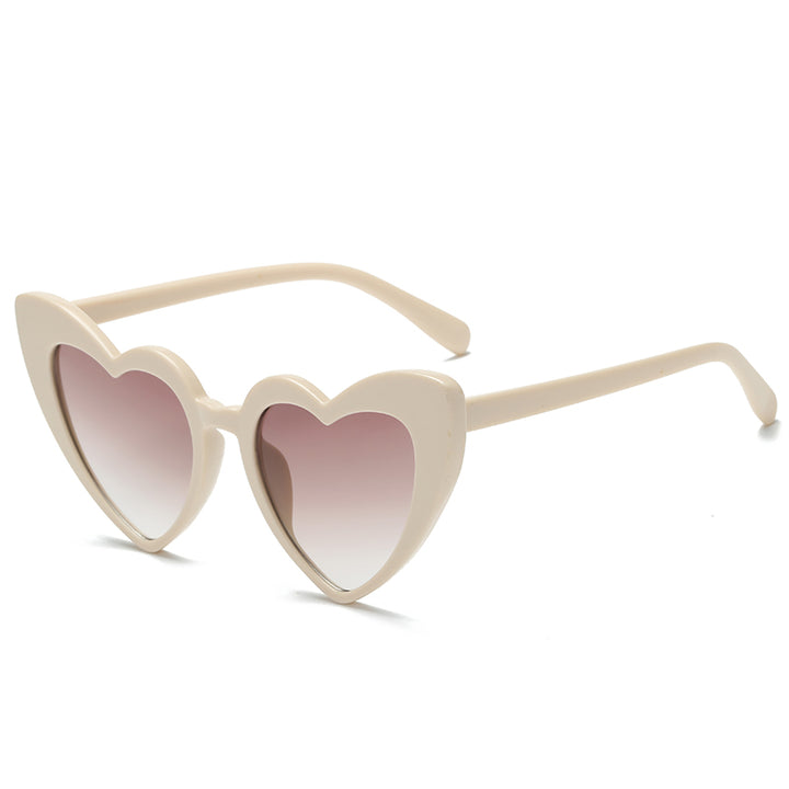 Heart-Shaped Rhinestone Cat Eye Y2K Sunglasses