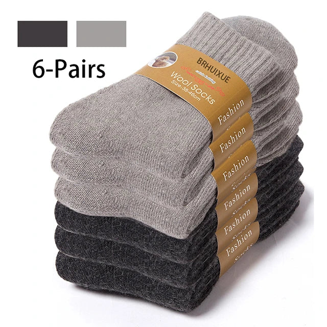 6 Pairs Super Thick Winter Wool Socks